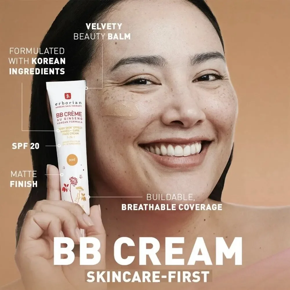 Erborian | BB Cream | with Ginseng | Doré Golden/Tan | SPF 20 | 0.5 Oz|129
